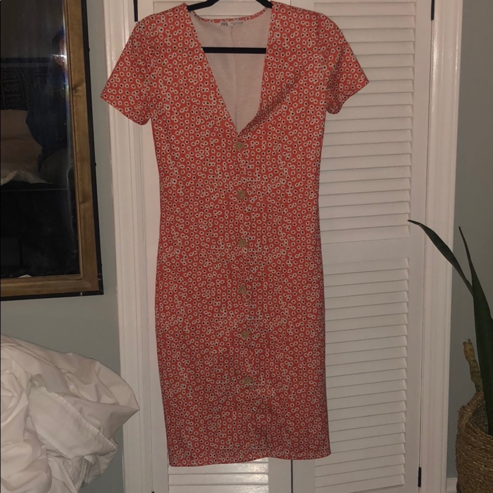 Zara Botton Front Midi Dress - Picture 5 of 8